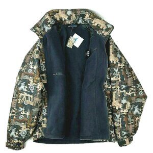 Men's Jacket -Camo-HUNTING -Puffy Jacket Full Zip- Oil Field -WARM JACKET
